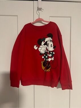 EUC Disney x Jumping Beans Minnie Mouse Holiday Sweatshirt - Size 7